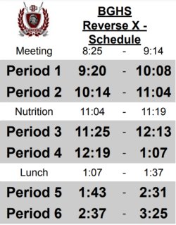 reverse x schedule